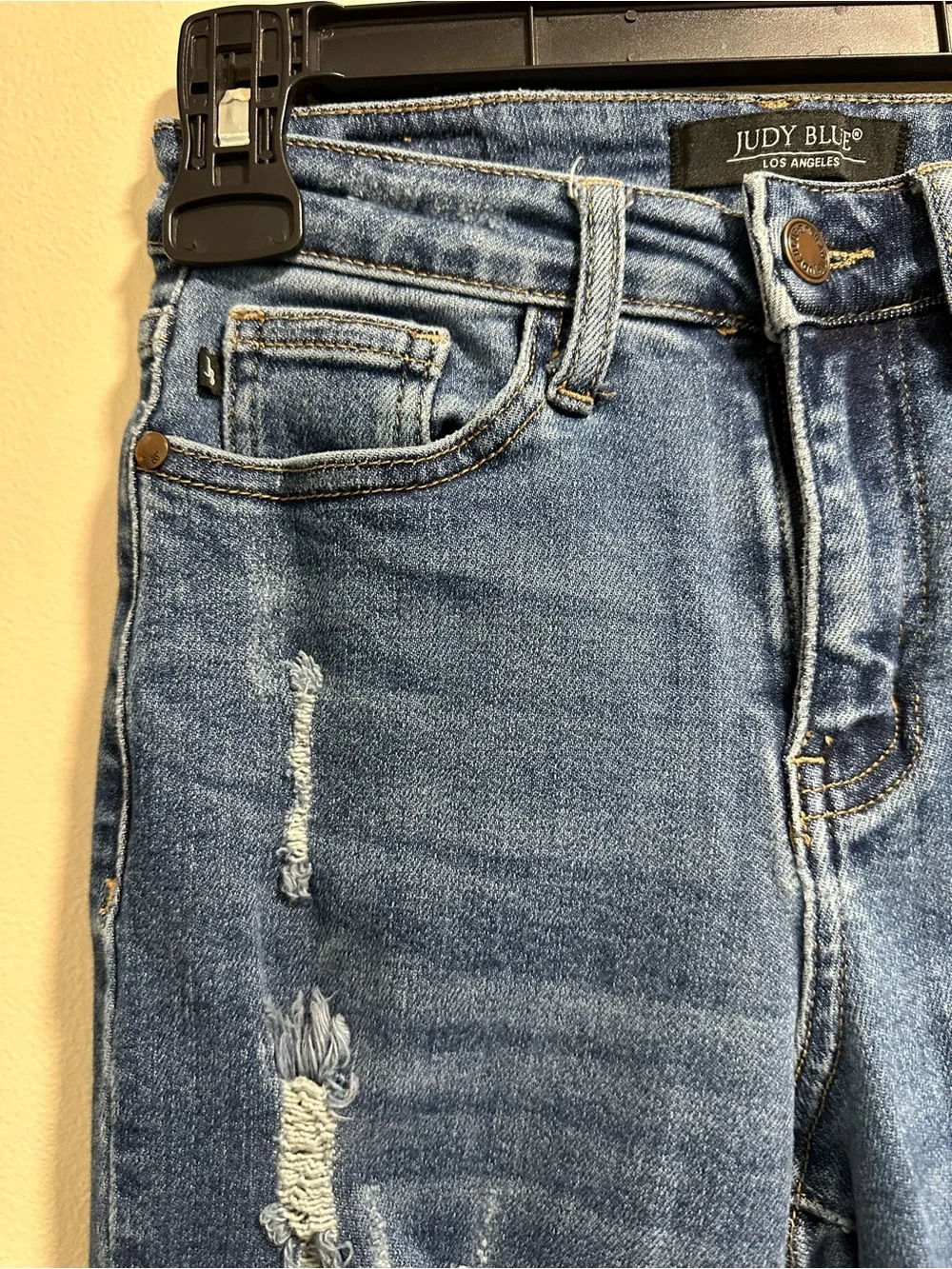 Women’s Judy Blue Boyfriend Fit Distressed High Rise Jeans